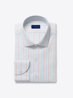 Custom American Pima Sky and Red Oxford Shirt Shirt