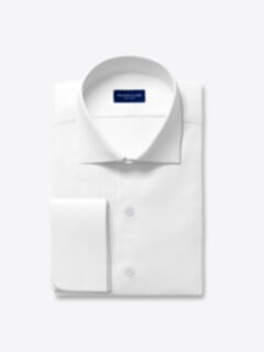 Custom Non-Iron Supima White Twill French Cuff Shirt