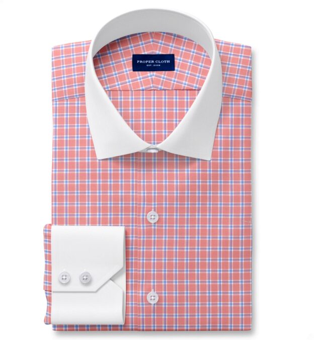 BLUE AND BLACK OVERCHECK DRESS SHIRT main image 1
