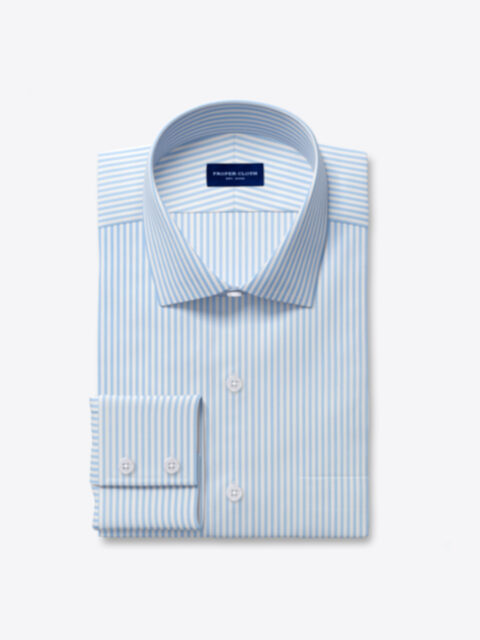 Stanton 120s Light Blue Bengal Stripe