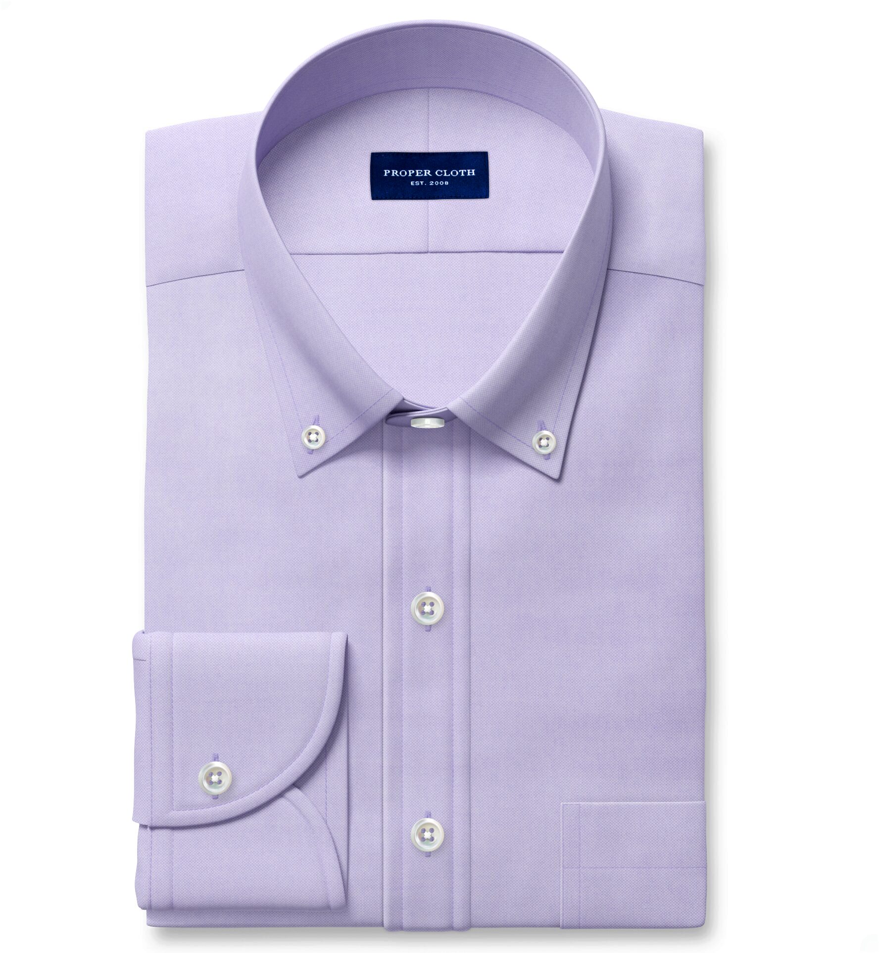 Lilac Heavy Oxford Cloth Men's Dress Shirt by Proper Cloth