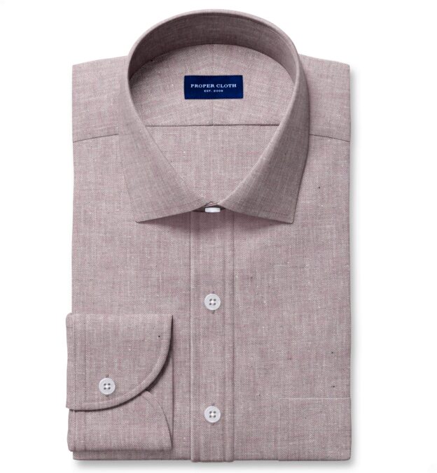 recycled dress shirts Toscana Faded Red Recycled Cotton Chambray Custom Dress Shirt Shirt by  Proper Cloth