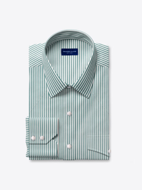 Stanton 120s Green Bengal Stripe
