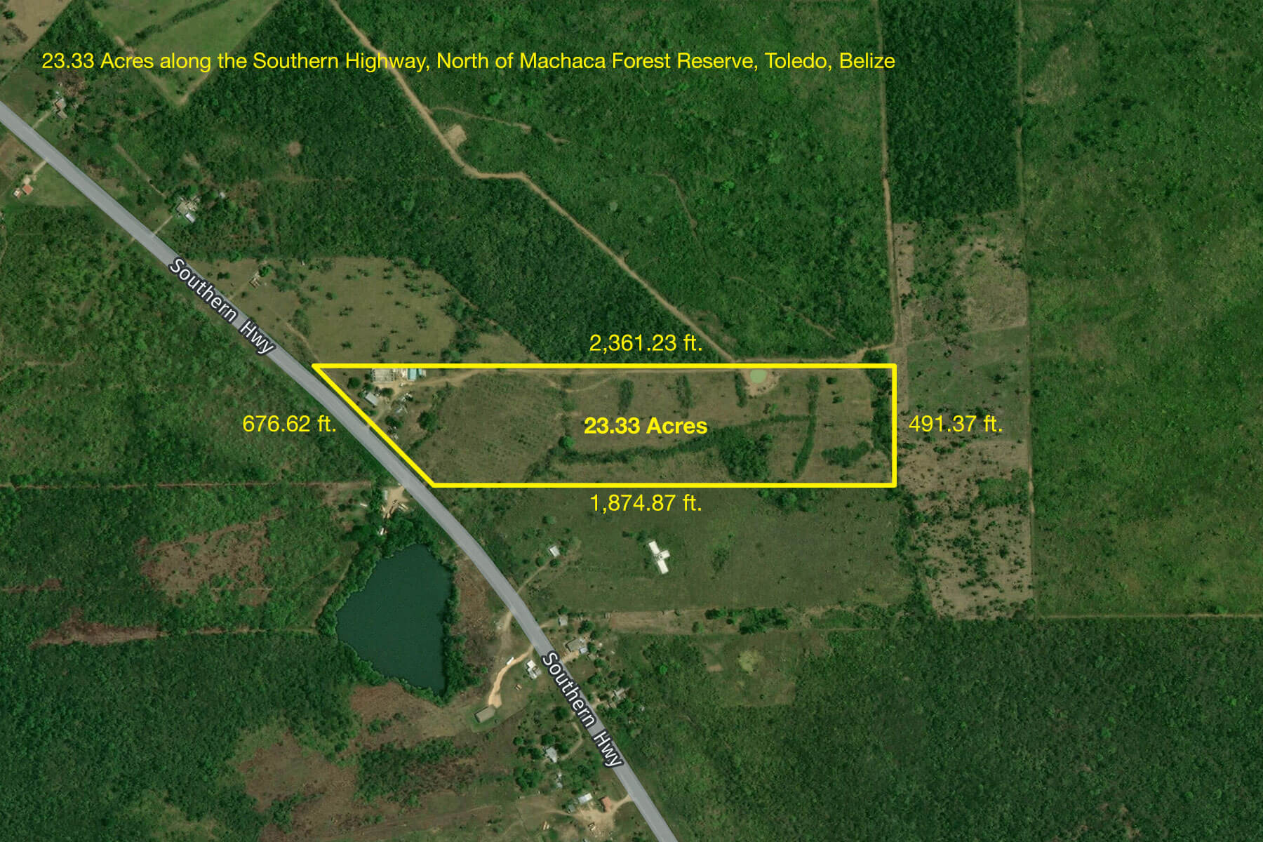 23 Acres with 3,200 sq ft Warehouse along Southern Highway near Punta
