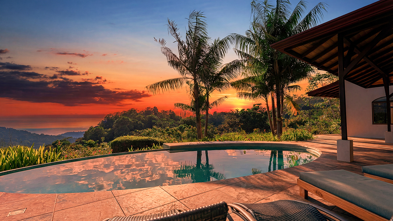 Sunset Ocean View Home on 2.6 Acres Platanillo