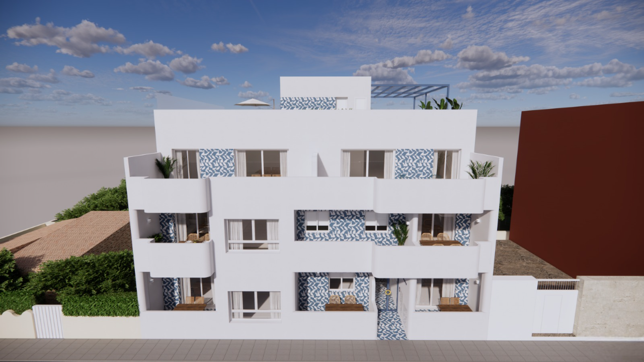Nieuwe appartementen in mediterrane stijl op slechts 100 meter van het strand in Torre de la Horadada