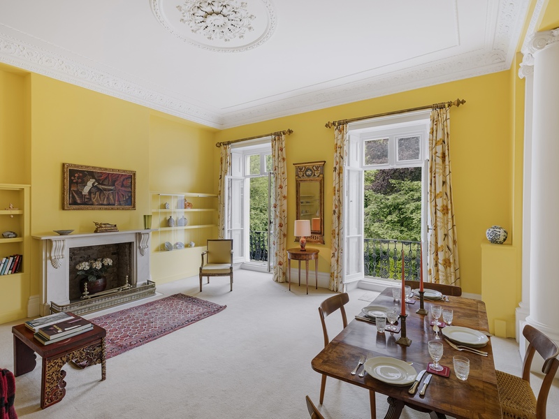 A rarely available two-bedroom apartment on the first floor of a period building