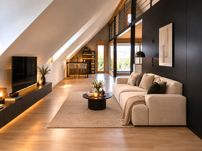 Loft de 2 pièces à Rüti - Séjour