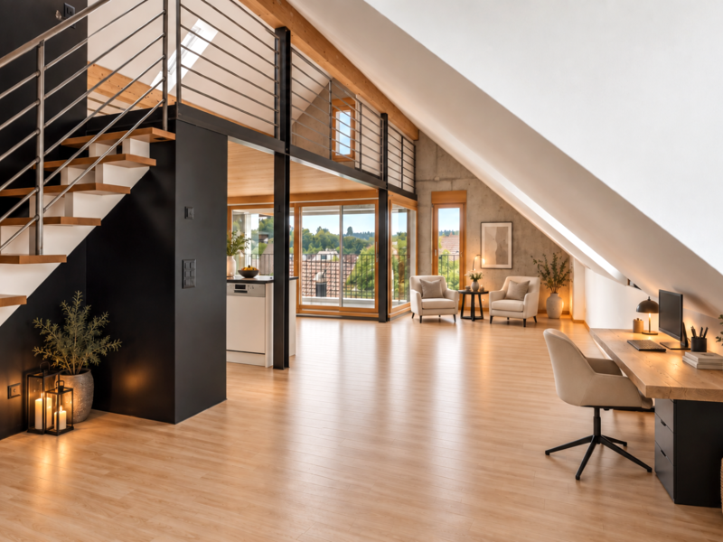 2-Zimmer Loft in Rüti - Wohnbereich