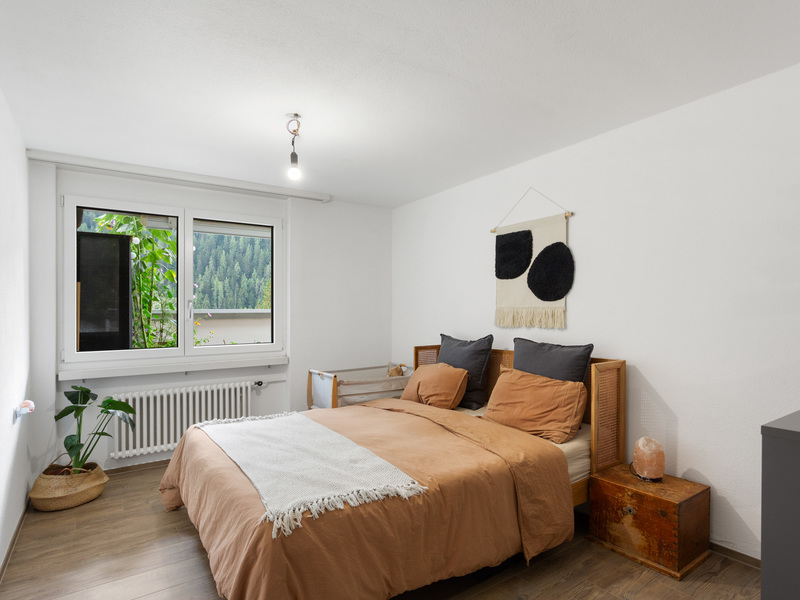 Appartement de 4 pièces à Scuol - Chambre