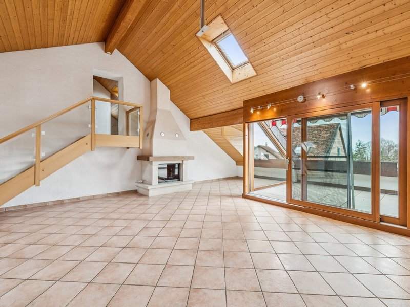 Immeuble collectif à yens - Séjour et salle à manger