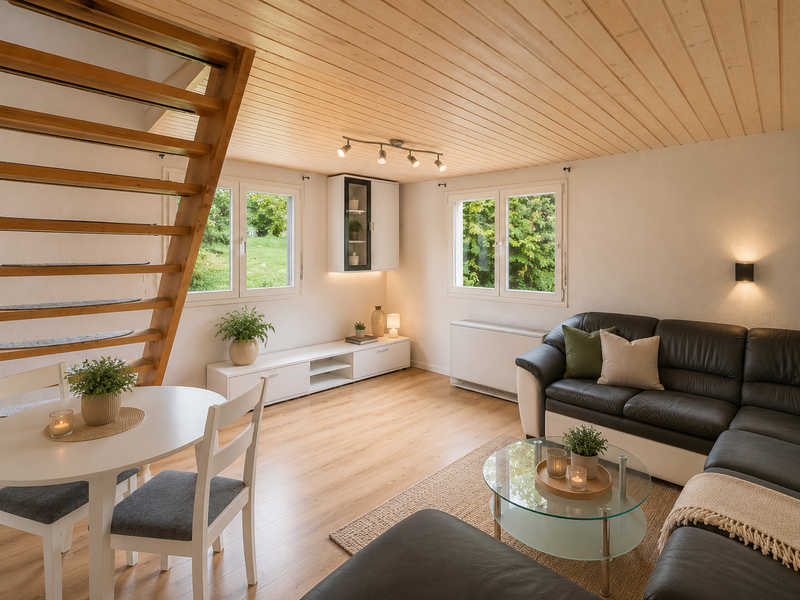 5.5-Zimmer Einfamilienhaus in Guggisberg - Wohnbereich