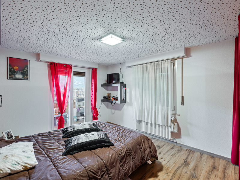 Appartement de 3.5 pièces à Chalais - Chambre