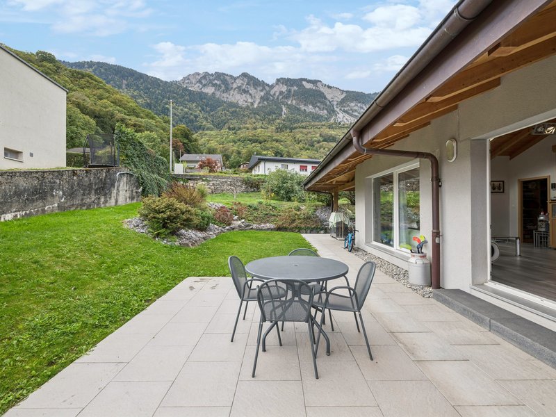 5.5-Zimmer Einfamilienhaus in Muraz - Aussenflächen