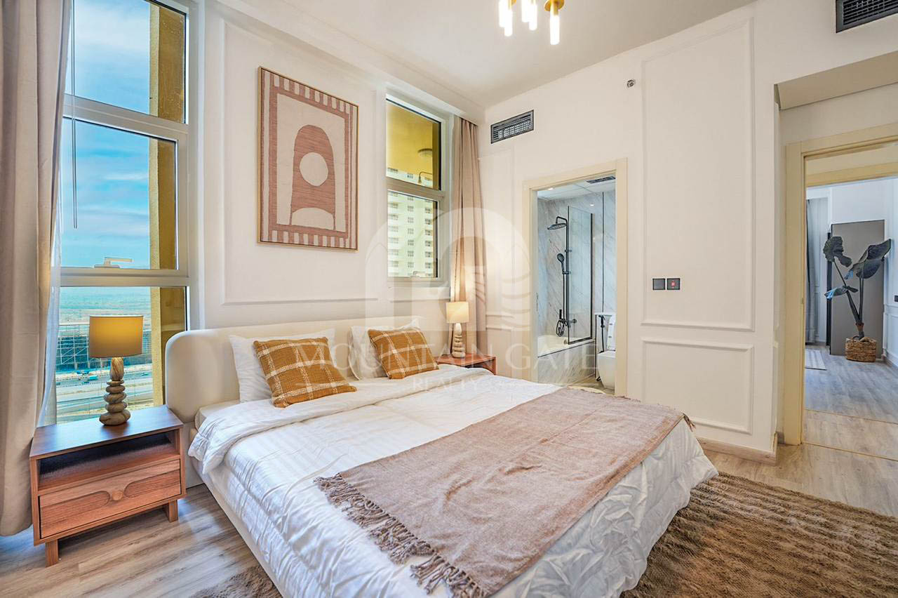New Renovated Luxury Furnished Panoramic View VOT 2BR Jumeirah Village Circle Mountain Gate