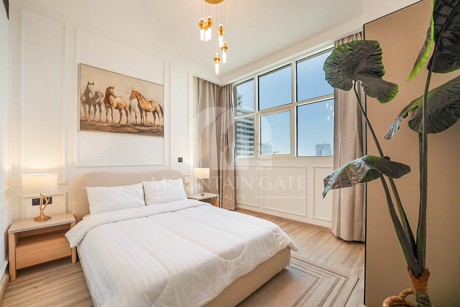 New Renovated Luxury Furnished Panoramic View VOT 2BR Jumeirah Village Circle Mountain Gate
