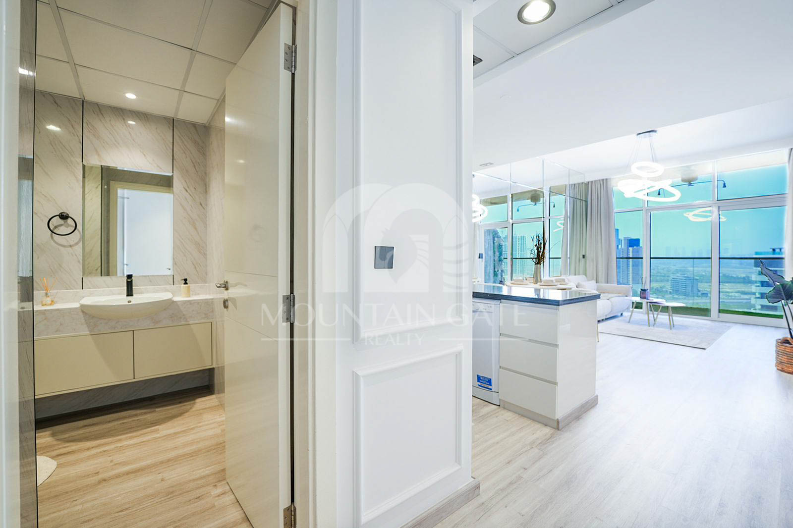 New Renovated Luxury Furnished Panoramic View VOT 2BR Jumeirah Village Circle Mountain Gate