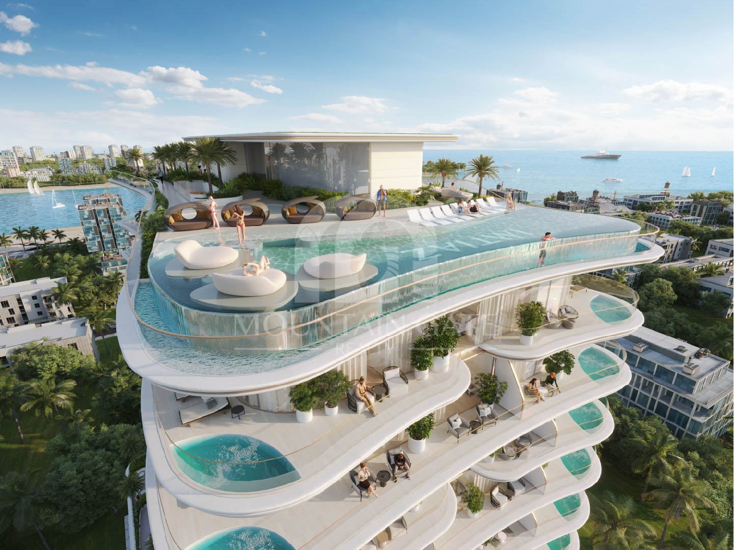 Modern Home with Stunning Infinity Pool 2BR Dubai Islands Mountain Gate
