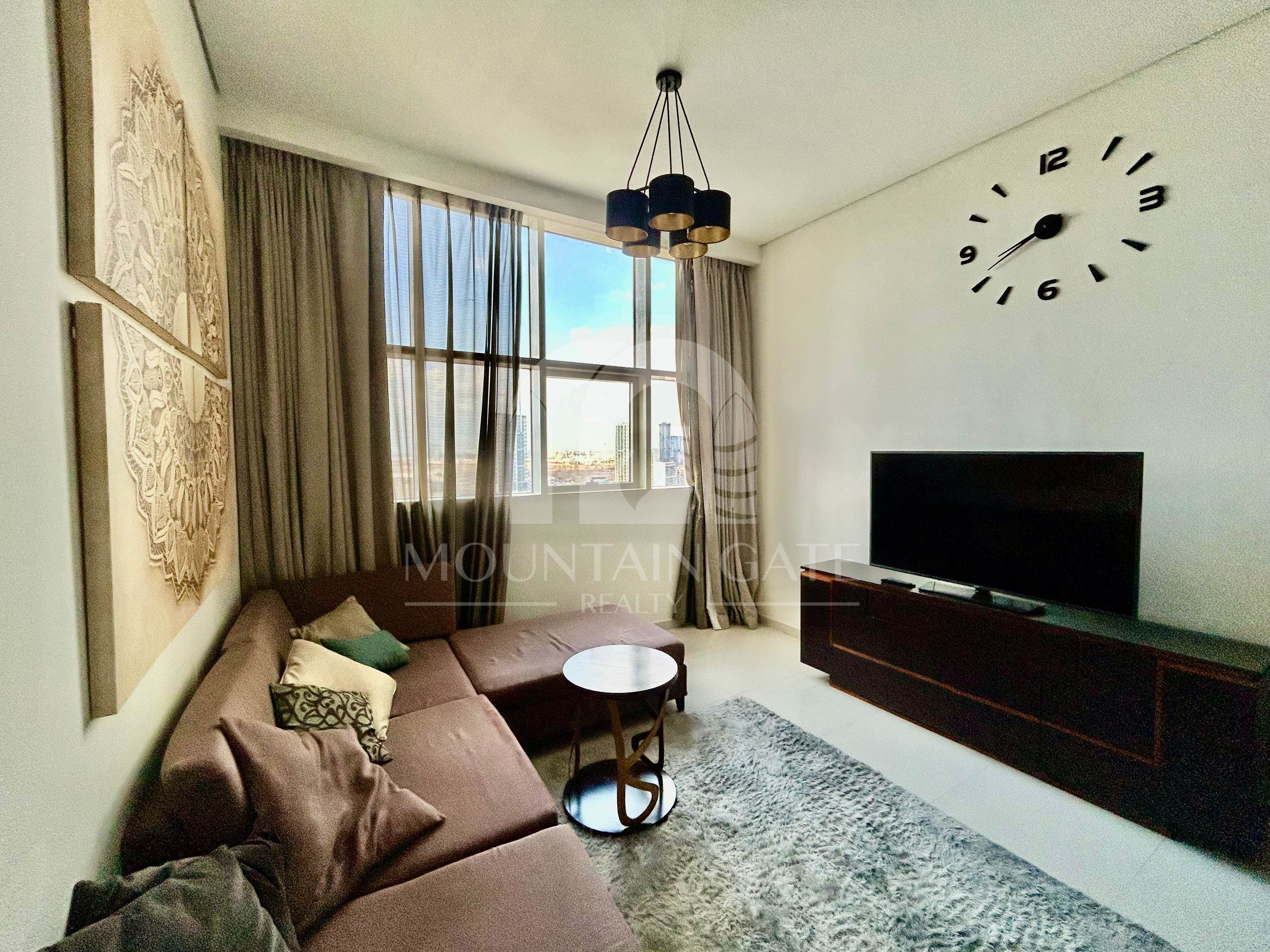 Elegant Fully Furnished | Vacant | Prime Location 1BR Jumeirah Village Circle Mountain Gate
