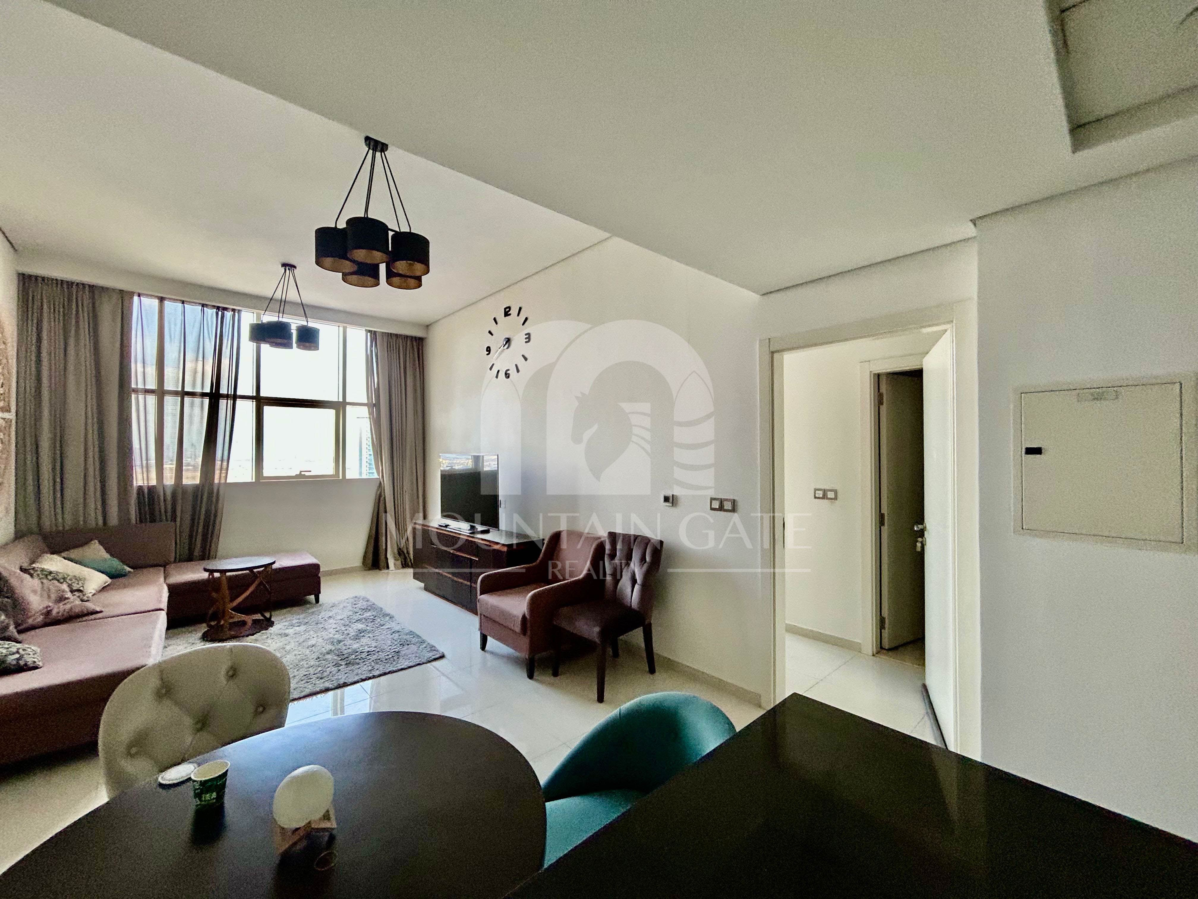 Elegant Fully Furnished | Vacant | Prime Location 1BR Jumeirah Village Circle Mountain Gate