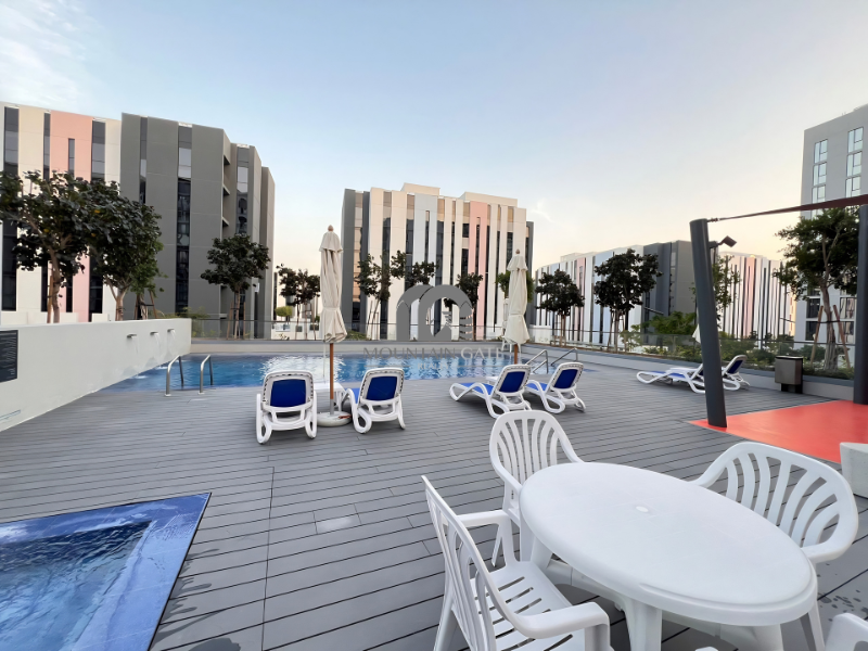 Pool view | Full balcony | High return 1BR Aljada Mountain Gate