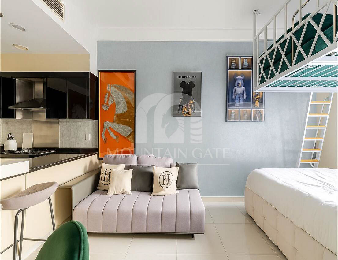 Furnished upgraded to 6 people Iconic Burj View 1BR Downtown Dubai Mountain Gate