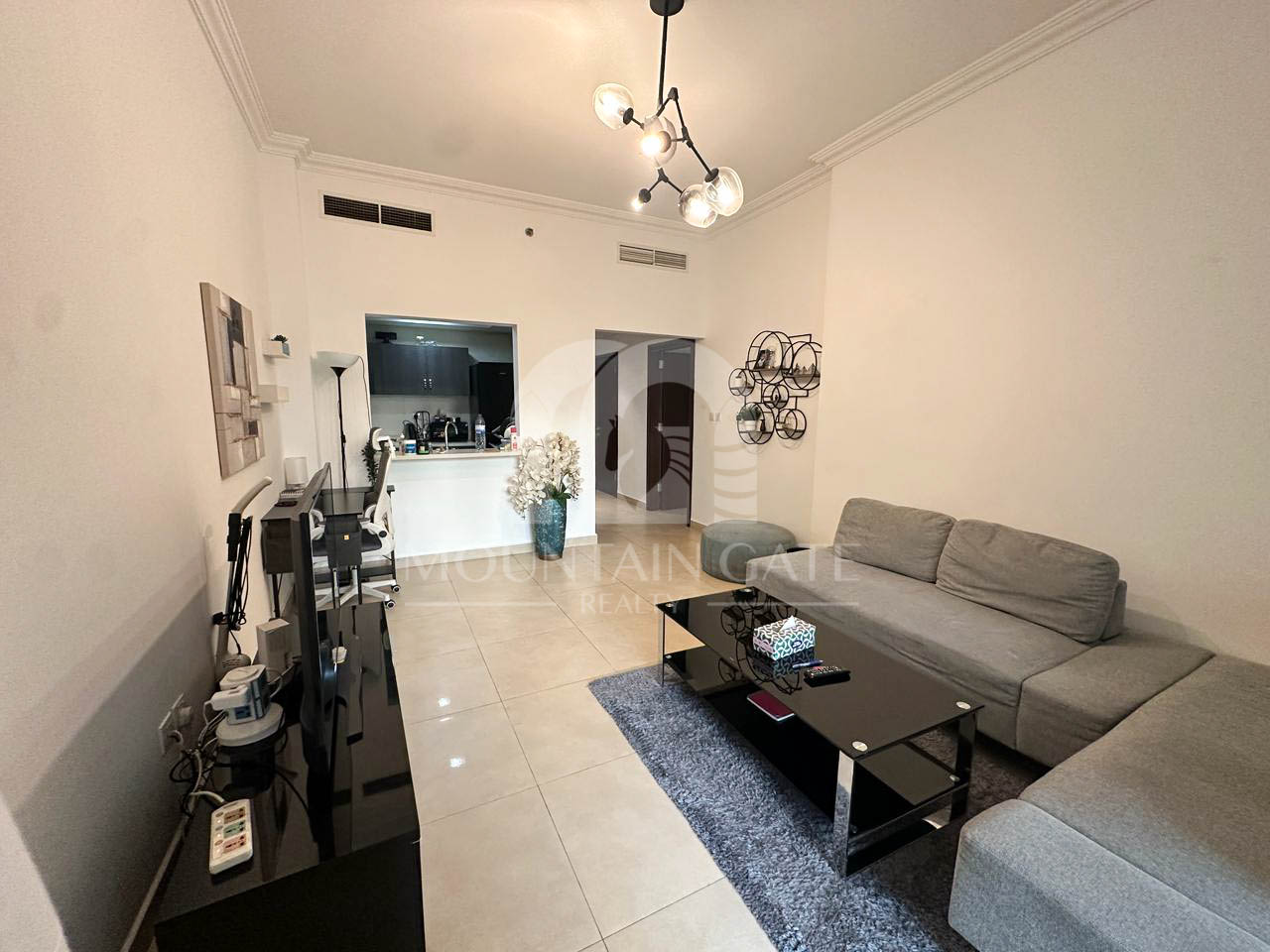 Multiple Chqs Furnished Modern Balcony Hotel View 1BR Jumeirah Village Circle Mountain Gate