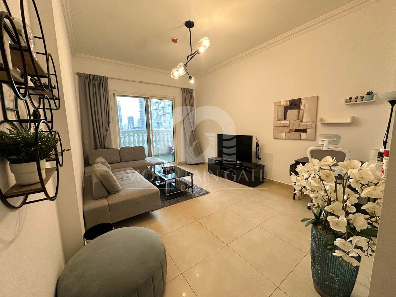 Multiple Chqs Furnished Modern Balcony Hotel View 1BR Jumeirah Village Circle Mountain Gate