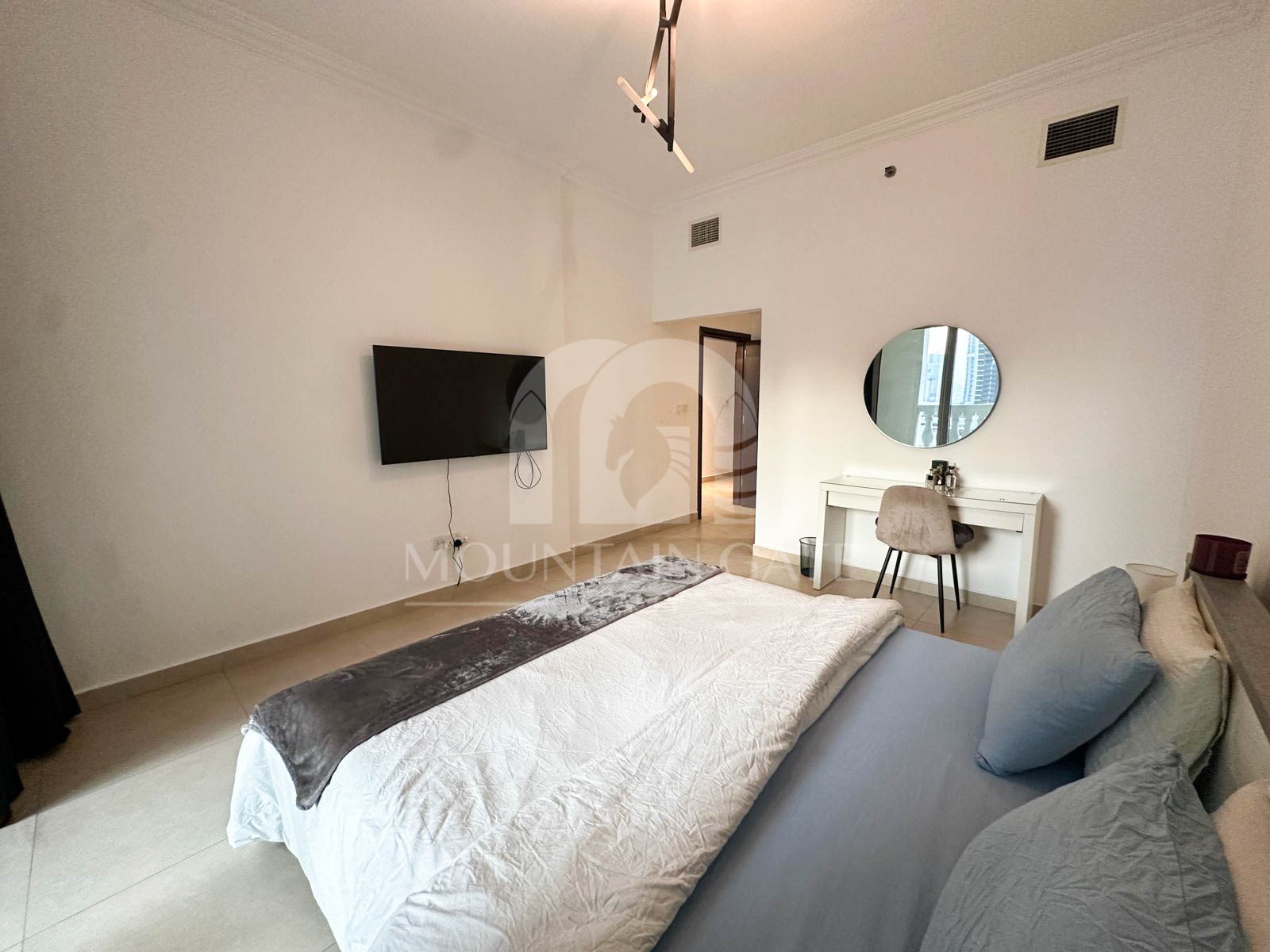 Multiple Chqs Furnished Modern Balcony Hotel View 1BR Jumeirah Village Circle Mountain Gate