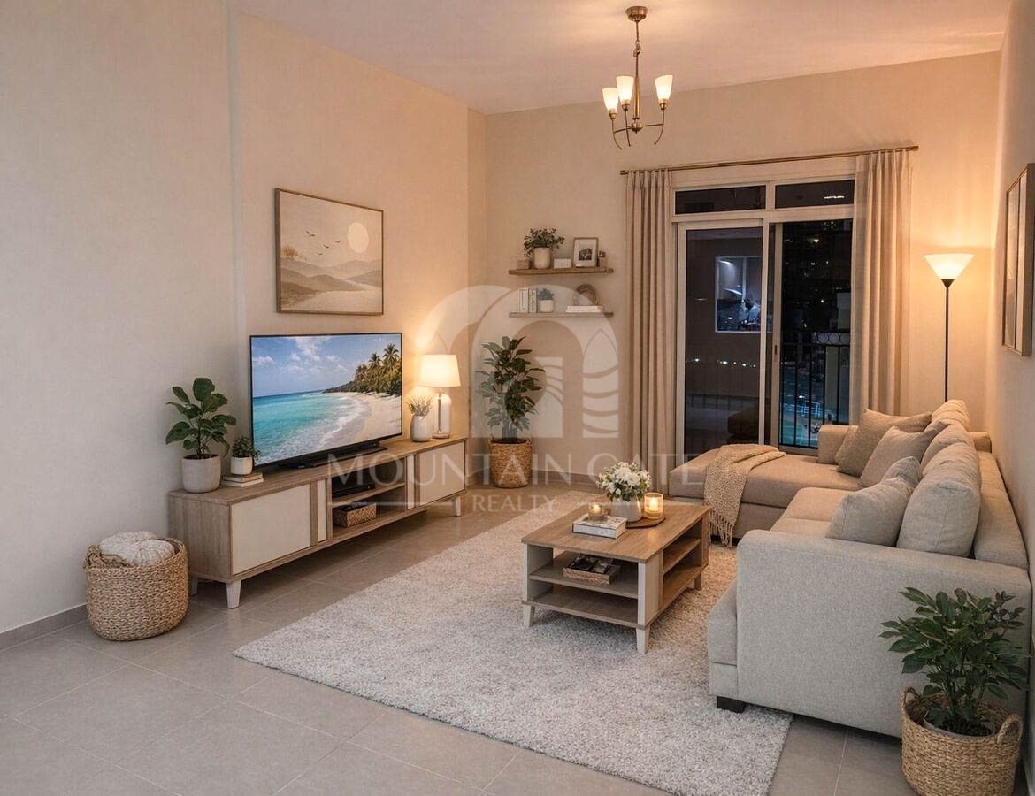 1BR new furnished JSS School view | Vacant 1BR Jumeirah Village Circle Mountain Gate