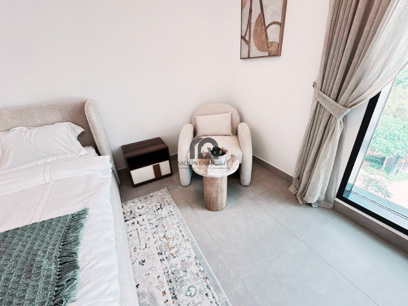 furnished studio | spacious layout | green views Aljada Mountain Gate