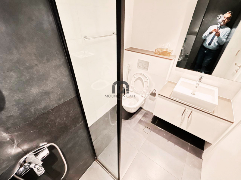 furnished studio | spacious layout | green views Aljada Mountain Gate