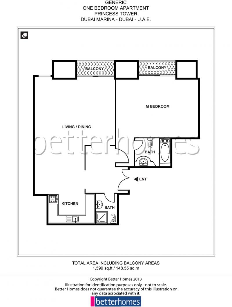 1 Bedroom Apartment in Princess Tower