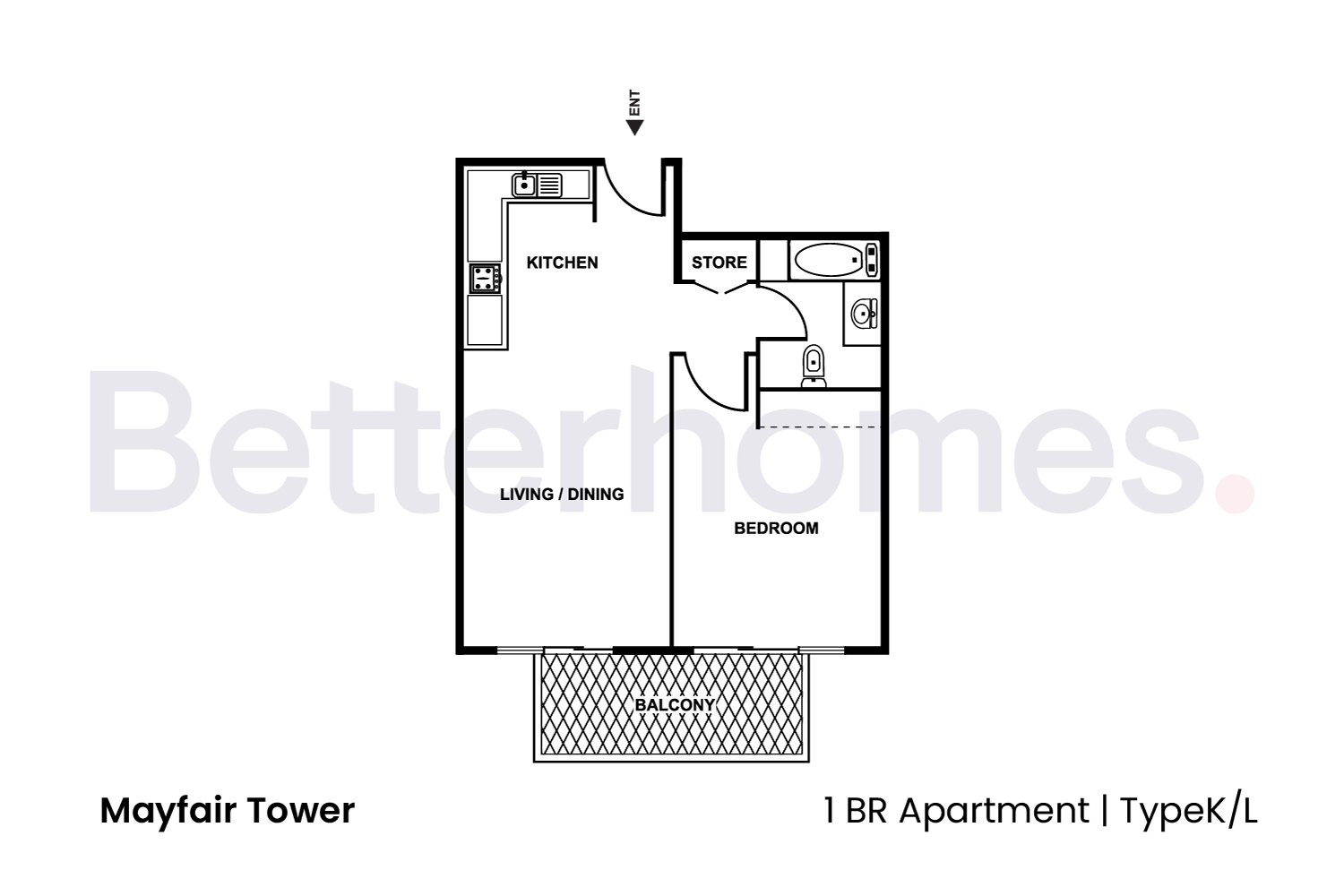 Type K-L - Unit 1508 - 1BR - Mayfair Tower - Business Bay-01.jpg