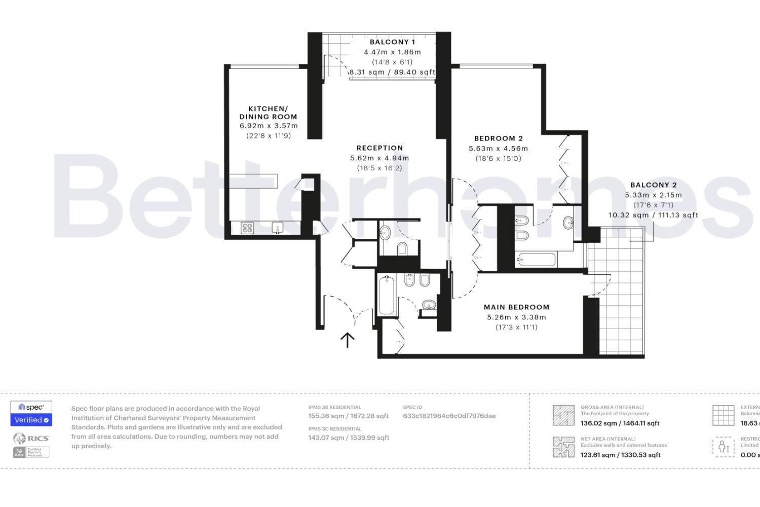 2 Bedrooms Apartment in Index Tower