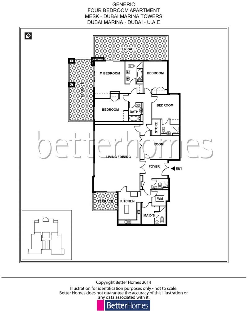 4 Bedrooms Apartment in Al Mesk Tower