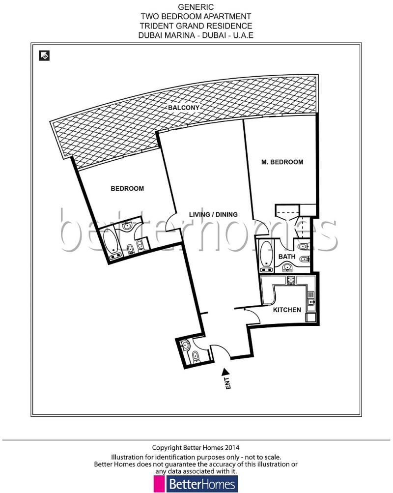 2 Bedrooms Apartment in Trident Grand Residence