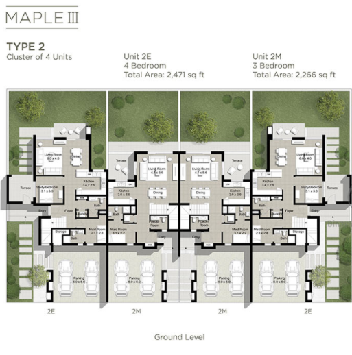 3 Bedrooms Villa in Maple 3