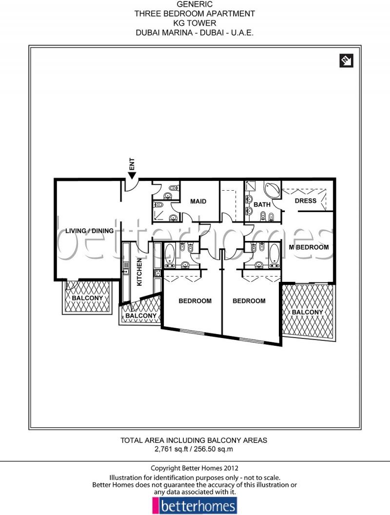 3 Bedrooms Apartment in KG Tower