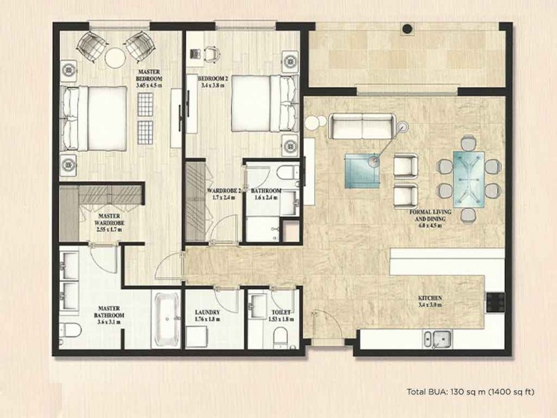 2 Bedrooms Apartment in Al Andalus