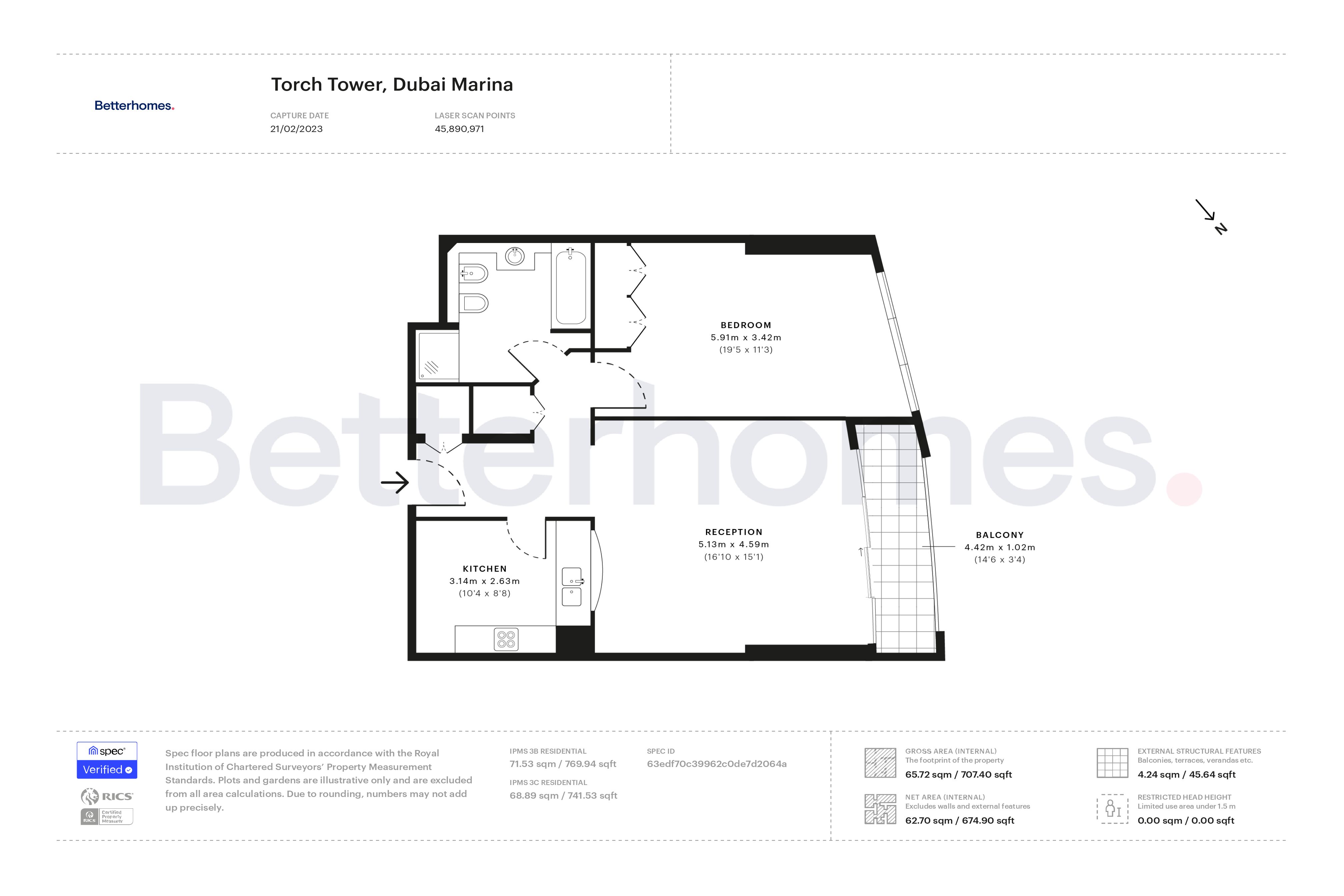 1 Bedroom Apartment in The Torch