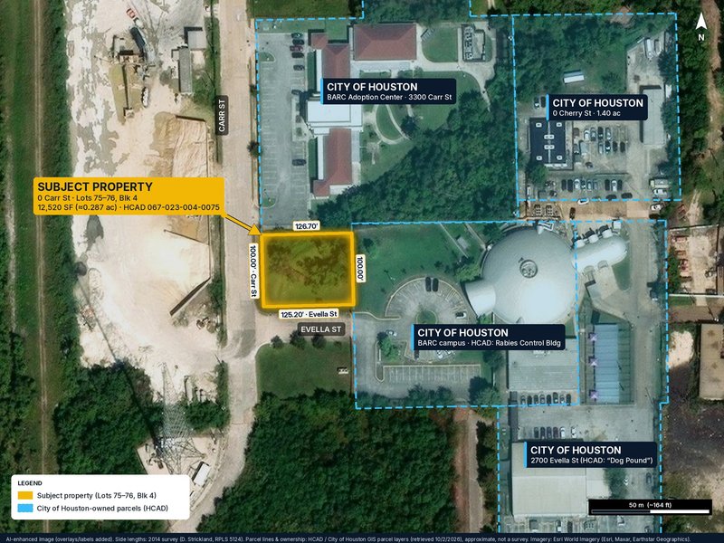 0 Carr St, Houston, TX 77026 | 12,520 SF Corner Lot | Adjoins City of Houston BARC Campus - property image item 4
