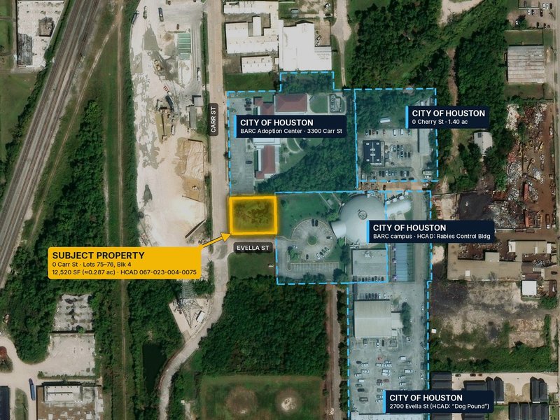 0 Carr St, Houston, TX 77026 | 12,520 SF Corner Lot | Adjoins City of Houston BARC Campus - property image item 5