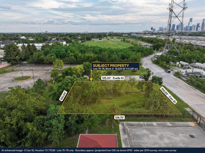 0 Carr St, Houston, TX 77026 | 12,520 SF Corner Lot | Adjoins City of Houston BARC Campus - property image item 9
