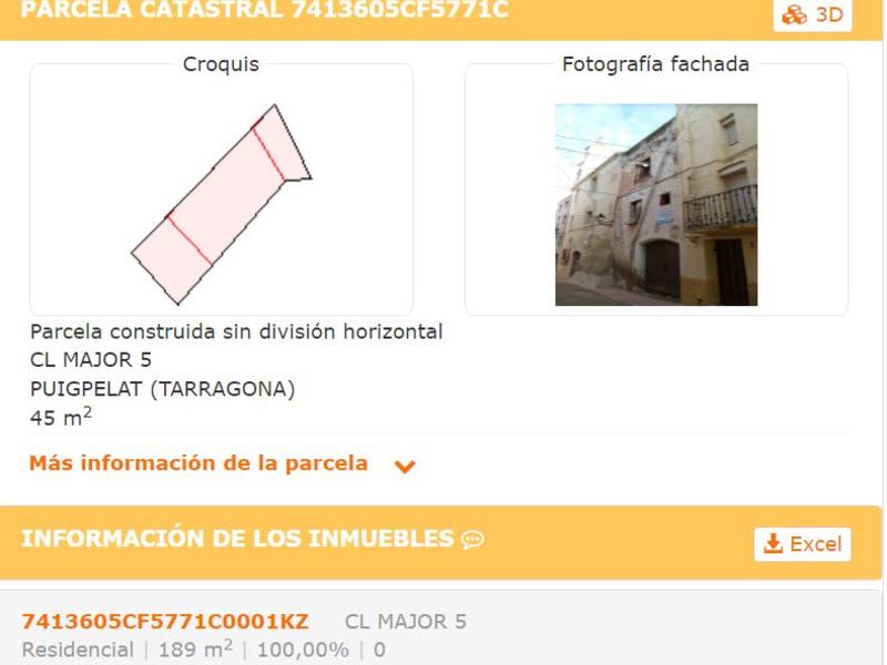 Suelo en venta  en Calle MAJOR, Puigpelat