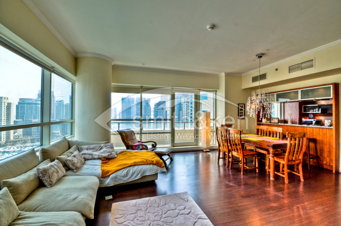 Al Sahab Tower 2 - Apartment - Marina - 1588 sq ft 2 Bed