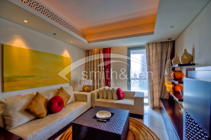Burj Dubai Lake Hotel (The Address) - Apartment - Lake - 935 sq ft 1 Bed