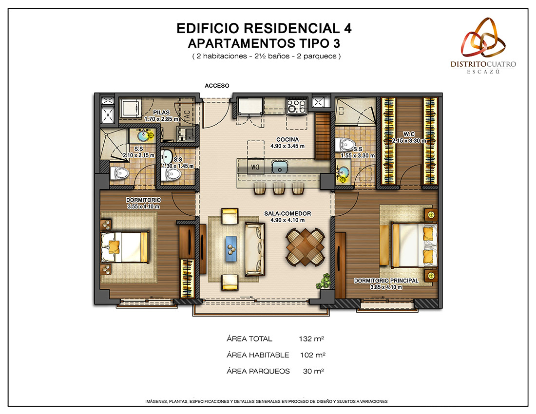 2 bed Apartment For Sale in Escazu, San Jose - thumb 1