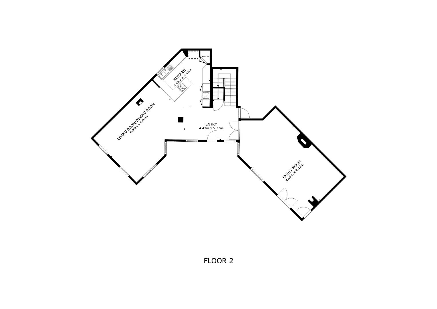 5 Bed chalet with view of La Muzelle Floorplan 2
