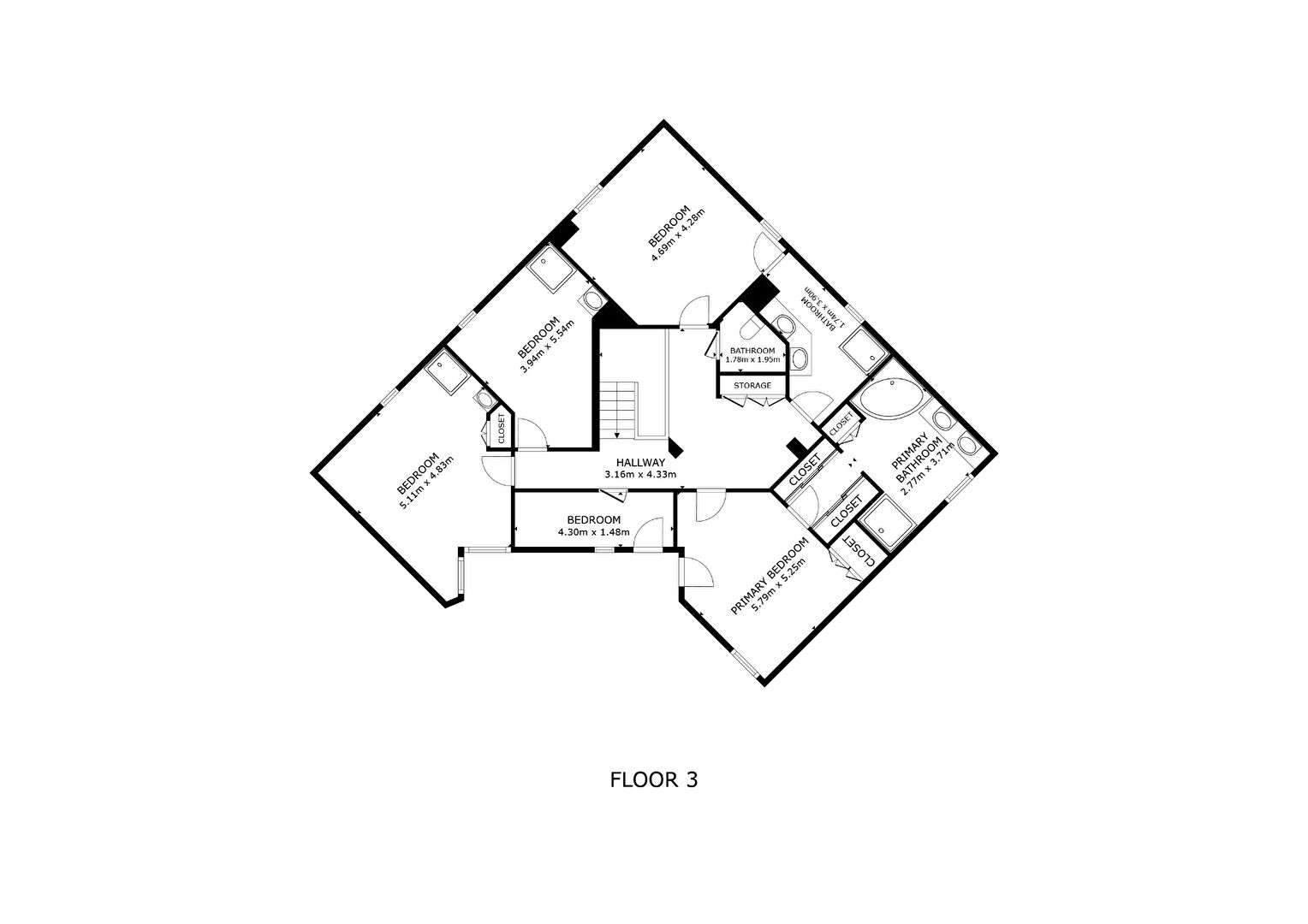5 Bed chalet with view of La Muzelle Floorplan 3